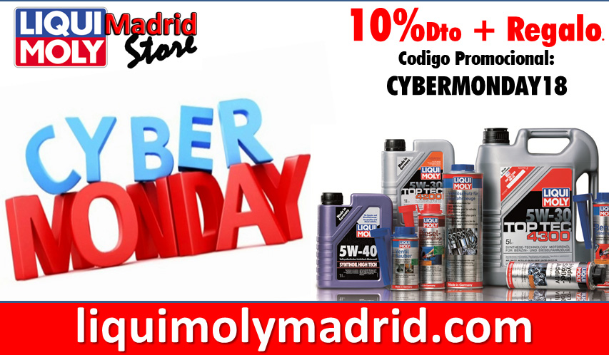 Bye, bye Black Friday... hello Cybermonday! Continúan los descuentos + regalo en LIQUI MOLY Madrid
